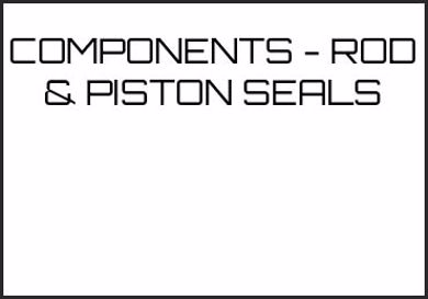 Picture for category COMPONENTS - ROD & PISTON SEALS