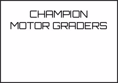 Picture for category CHAMPION MOTOR GRADERS