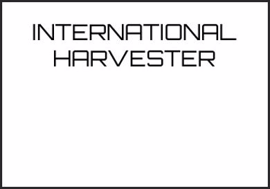 Picture for category INTERNATIONAL HARVESTER