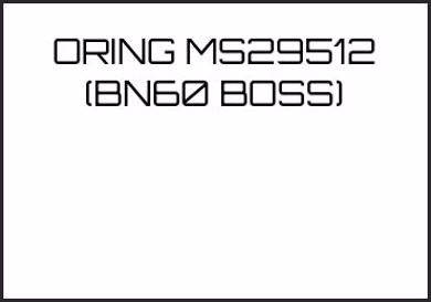 Picture for category ORING MS29512 (BN60 BOSS)