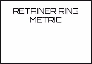 Picture for category RETAINER RING METRIC