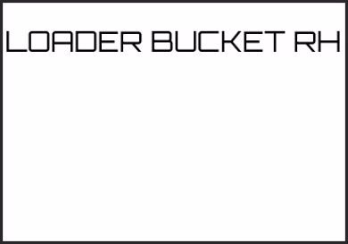 Picture for category LOADER BUCKET RH
