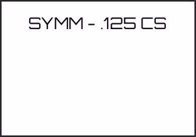 Picture for category SYMM - .125 CS