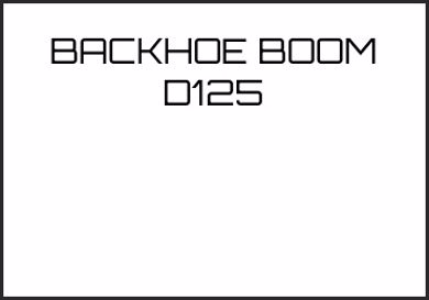Picture for category BACKHOE BOOM D125