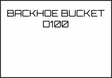 Picture for category BACKHOE BUCKET D100