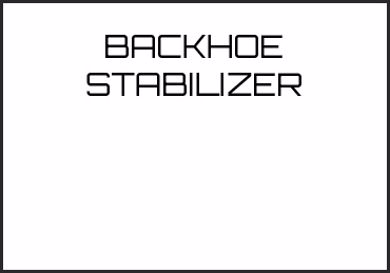 Picture for category BACKHOE STABILIZER