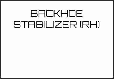 Picture for category BACKHOE STABILIZER (RH)