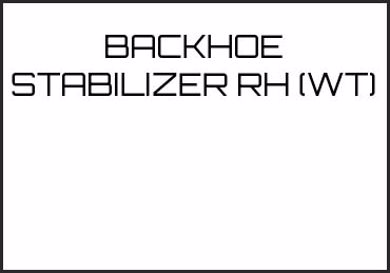 Picture for category BACKHOE STABILIZER RH (WT)