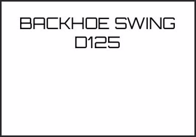 Picture for category BACKHOE SWING D125