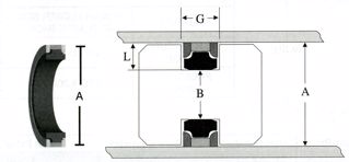 Picture of PISTON SEAL 4-PC METRIC